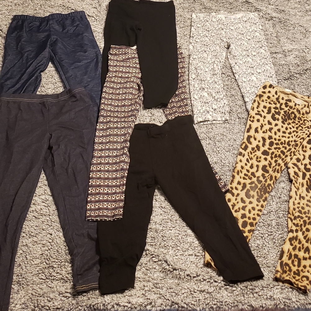 7 pairs of girls tights size 7-8